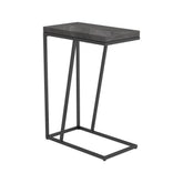 Sergio Chevron Rectangular Accent Table Rustic Grey 931146