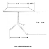 Heitor Square Accent Table with Tripod Legs Dark Brown and Gunmetal 931206