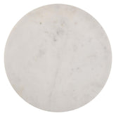 Miguel Round Accent Table with Marble Top White and Black 931227