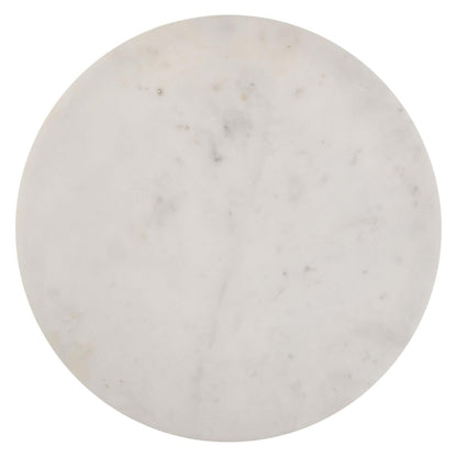 Miguel Round Accent Table with Marble Top White and Black 931227