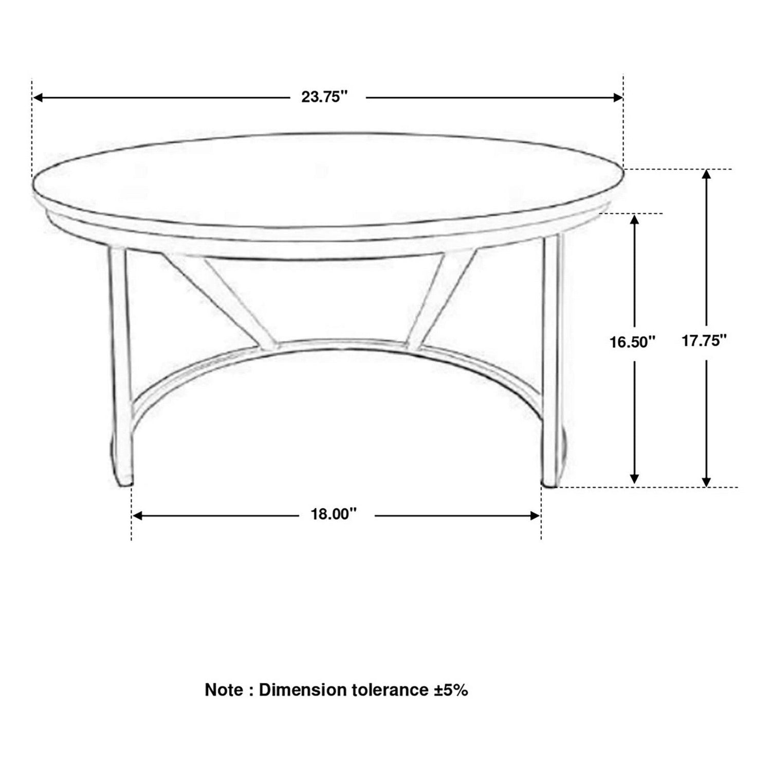 Miguel Round Accent Table with Marble Top White and Black 931227