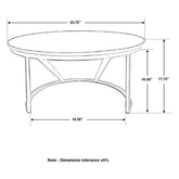Miguel Round Accent Table with Marble Top White and Black 931227
