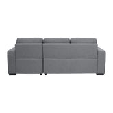 (2)2-Piece Sectional with Hidden Storage 9313GY*22LRC