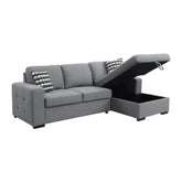 (2)2-Piece Sectional with Hidden Storage 9313GY*22LRC