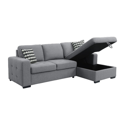 (2)2-Piece Sectional with Hidden Storage 9313GY*22LRC