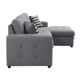 (2)2-Piece Sectional with Hidden Storage 9313GY*22LRC