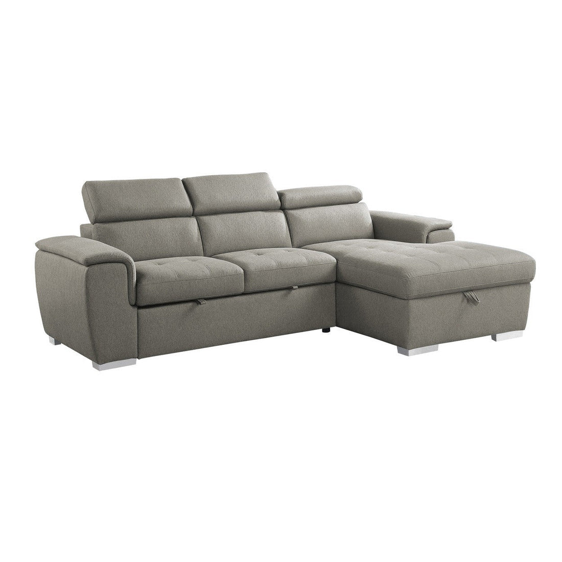 (2)2-Piece Sectional with Pull-out Bed and Adjustable Headrests 9355BR*22LRC