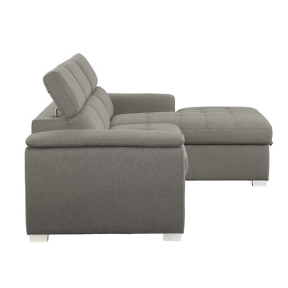 (2)2-Piece Sectional with Pull-out Bed and Adjustable Headrests 9355BR*22LRC