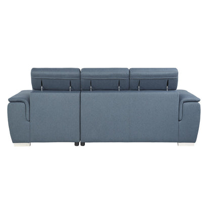 (2)2-Piece Sectional with Pull-out Bed and Adjustable Headrests 9355BU*22LRC