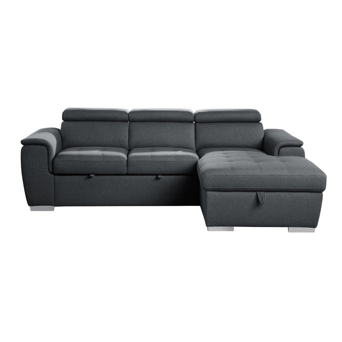 (2)2-Piece Sectional with Pull-out Bed and Adjustable Headrests 9355CC*22LRC