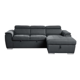 (2)2-Piece Sectional with Pull-out Bed and Adjustable Headrests 9355CC*22LRC