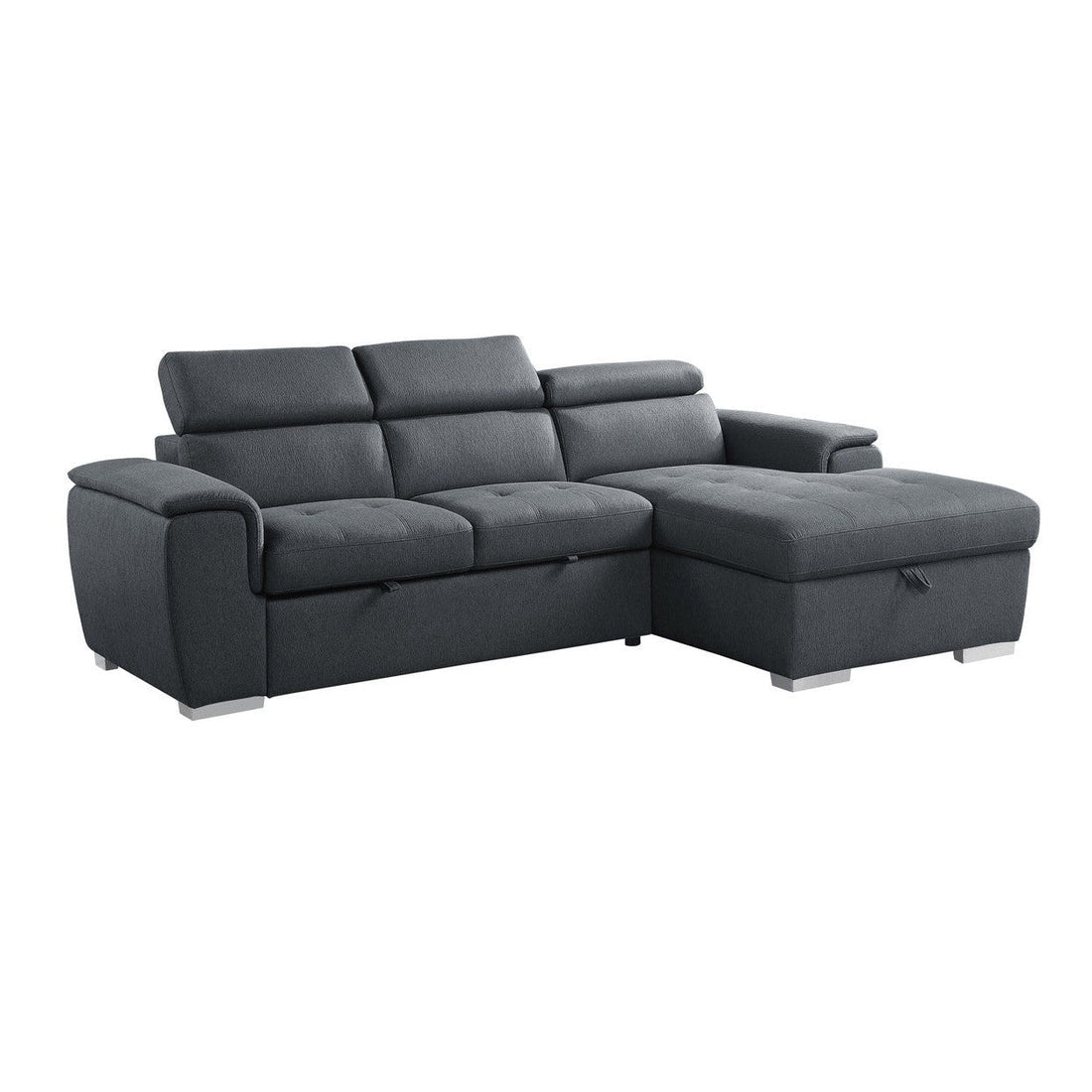 (2)2-Piece Sectional with Pull-out Bed and Adjustable Headrests 9355CC*22LRC