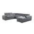 (4)4-Piece Sectional with Pull-out Bed and Adjustable Headrests 9355GY*42LRC