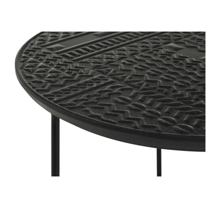 Loannis 2-piece Round Nesting Table Matte Black 935842