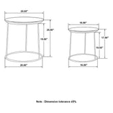 Loannis 2-piece Round Nesting Table Matte Black 935842