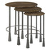 Deja 3-piece Round Nesting Table Natural and Gunmetal 935971