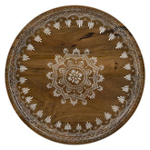 Nuala 2-piece Round Nesting Table with Tripod Tapered Legs Honey and Black 935984