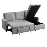 (2)2-Piece Reversible Sectional with Pull-out Bed and Hidden Storage 9359GRY*SC