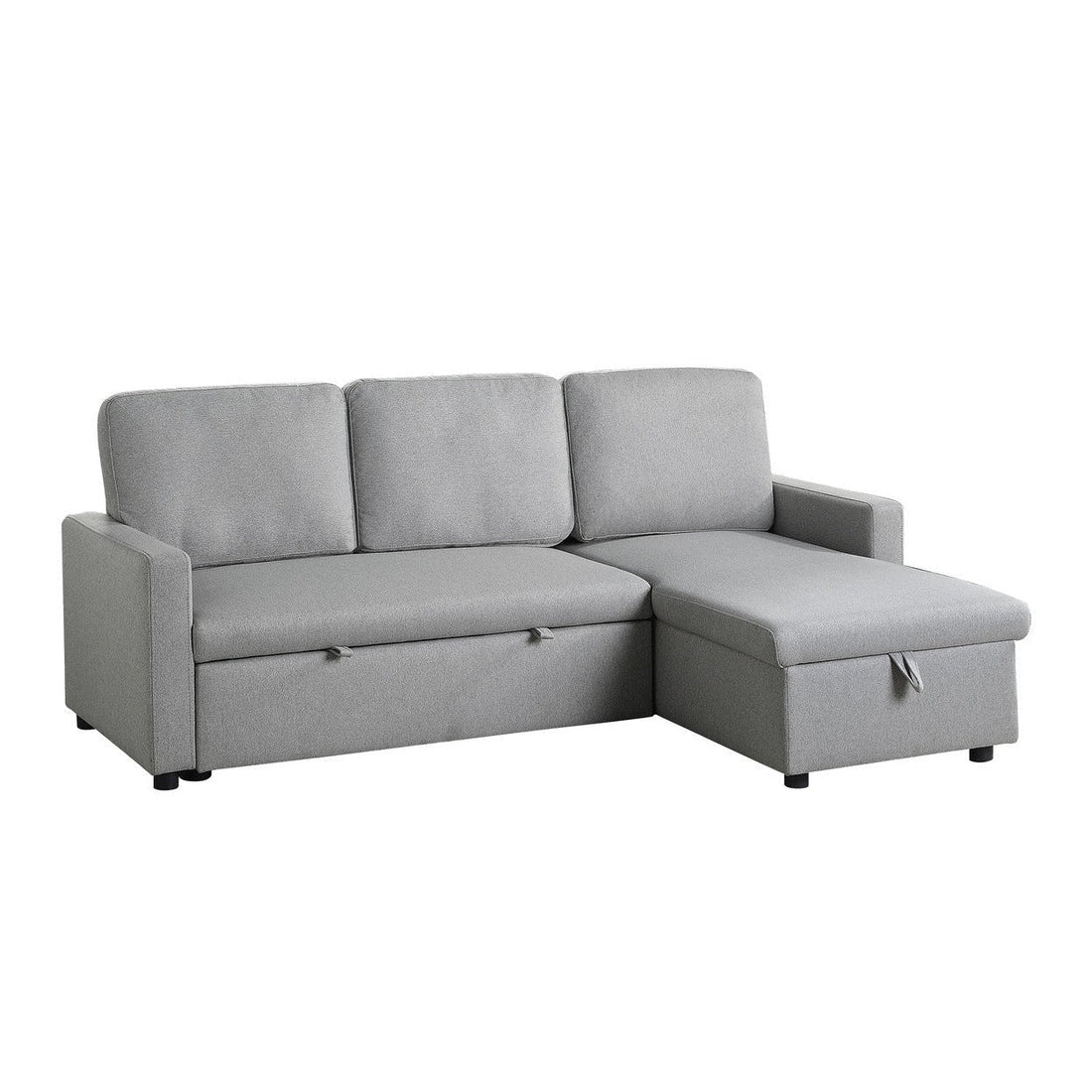 (2)2-Piece Reversible Sectional with Pull-out Bed and Hidden Storage 9359GRY*SC