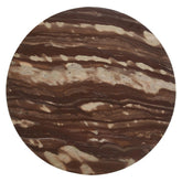 Latifa Round Accent Table with Marble Top Red and Black 936010