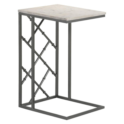 Angeliki Accent Table with Marble Top White 936025