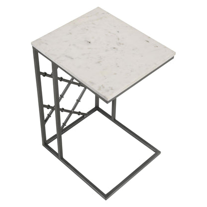Angeliki Accent Table with Marble Top White 936025