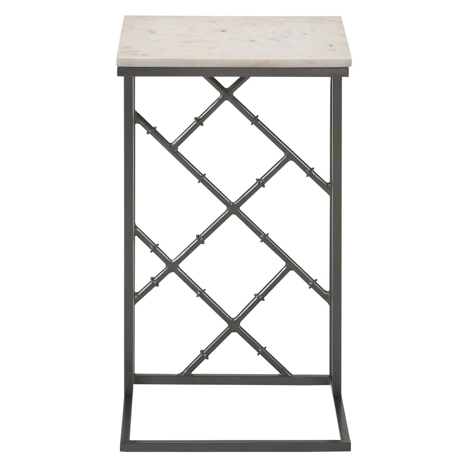 Angeliki Accent Table with Marble Top White 936025