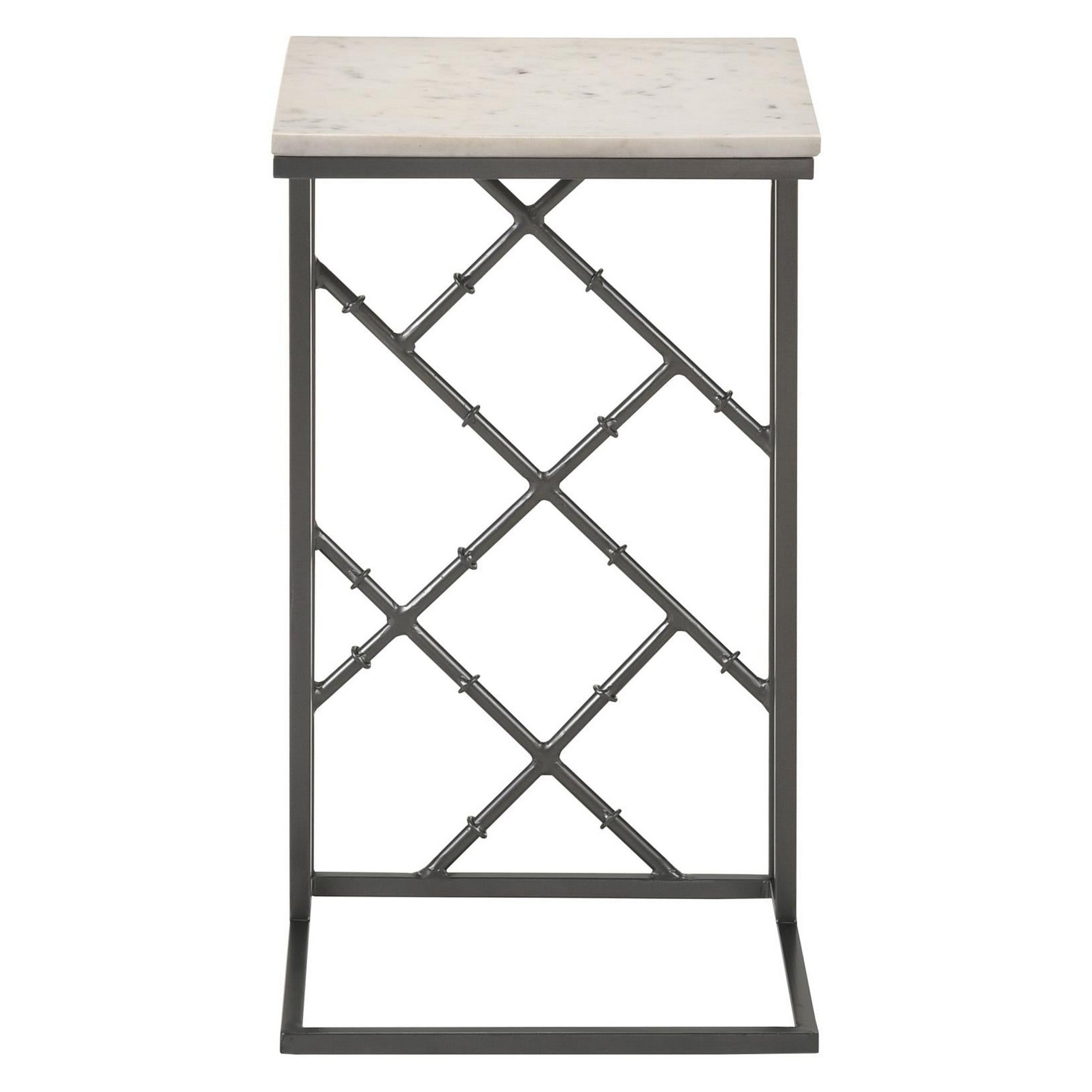 Angeliki Accent Table with Marble Top White 936025