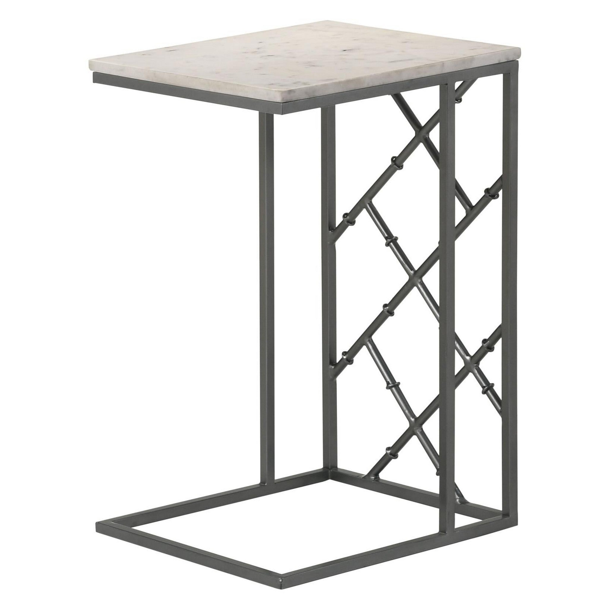Angeliki Accent Table with Marble Top White 936025