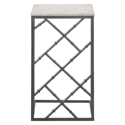 Angeliki Accent Table with Marble Top White 936025