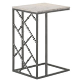 Angeliki Accent Table with Marble Top White 936025