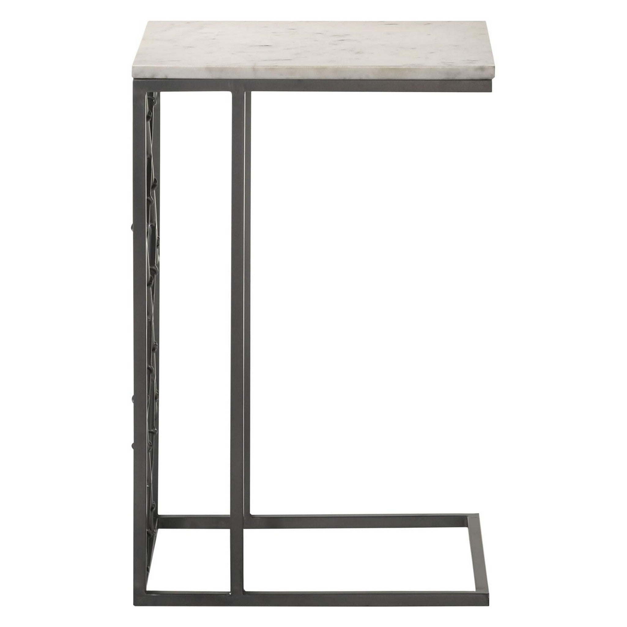 Angeliki Accent Table with Marble Top White 936025