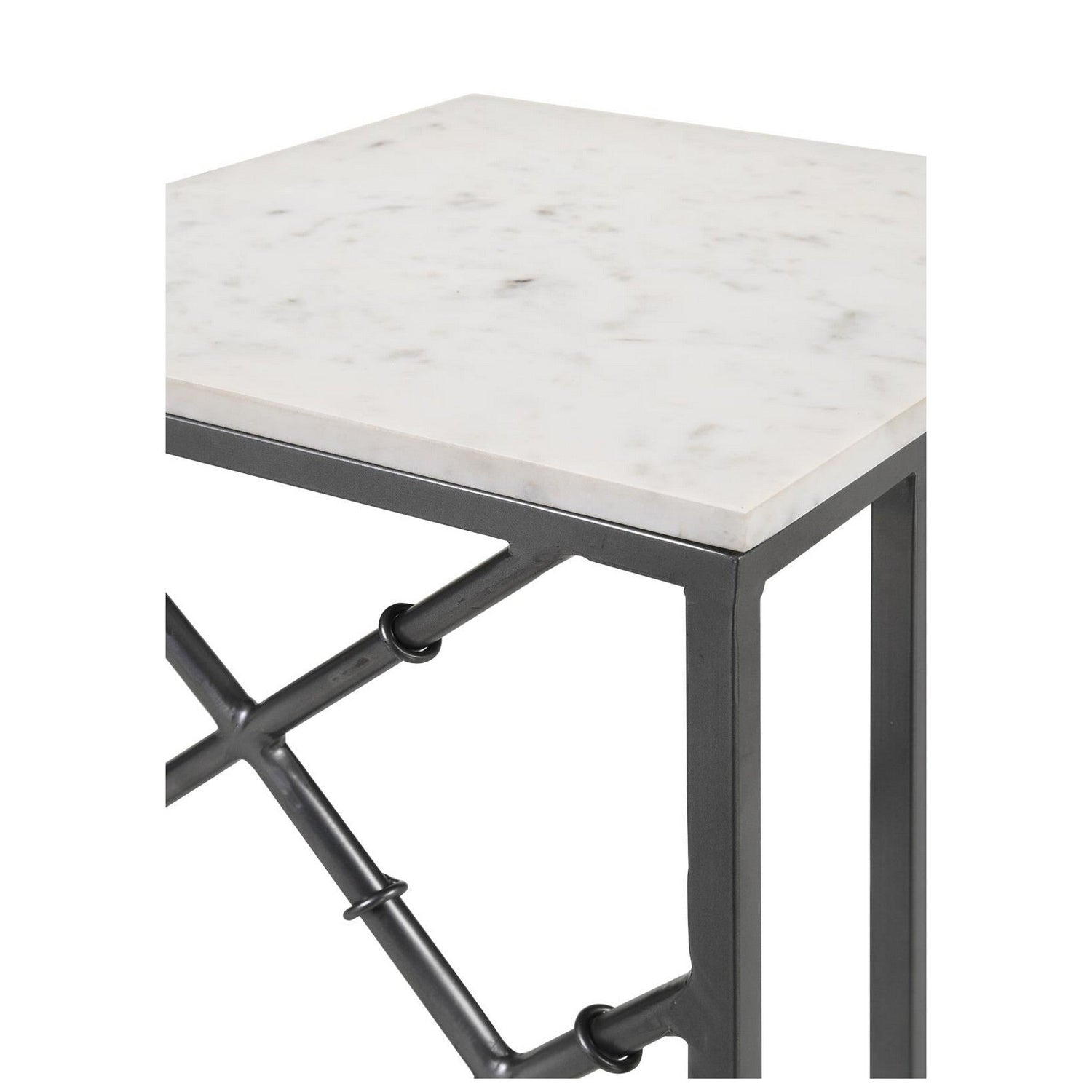 Angeliki Accent Table with Marble Top White 936025