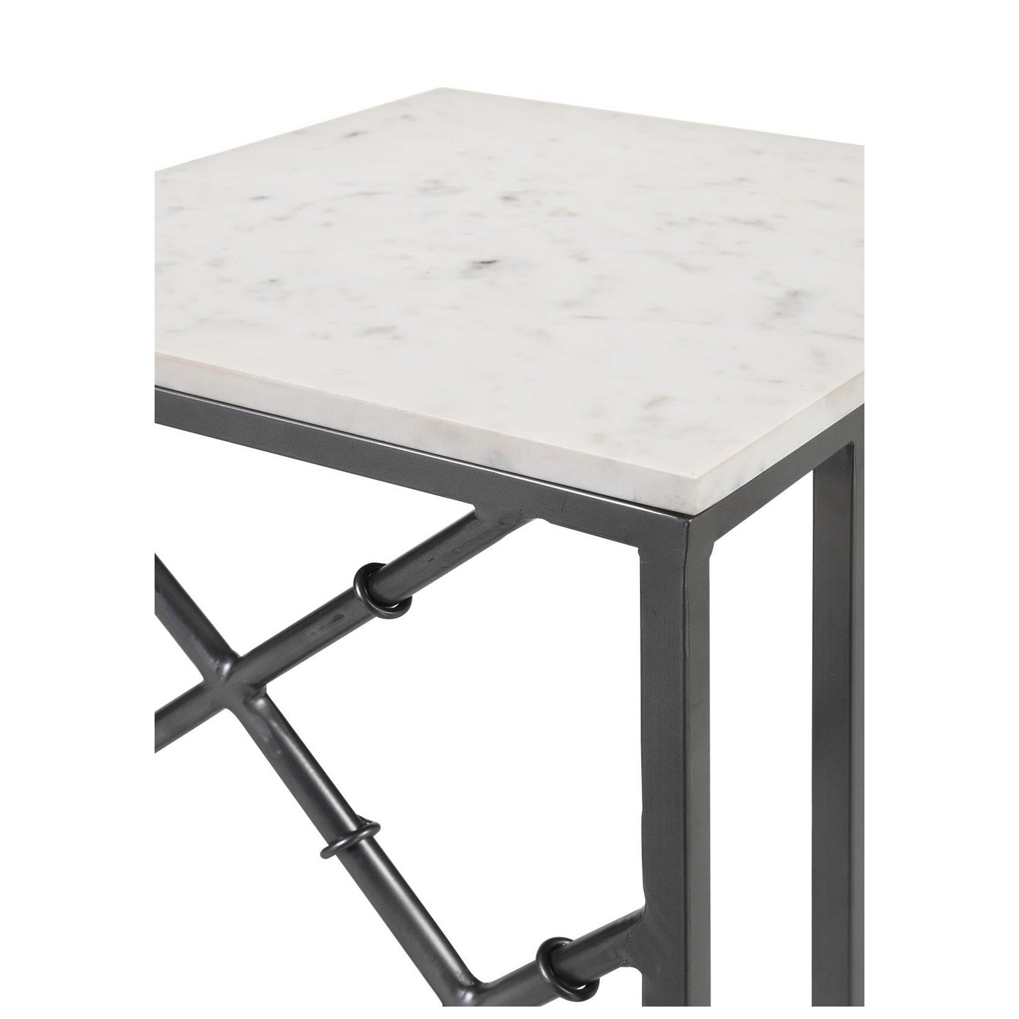 Angeliki Accent Table with Marble Top White 936025