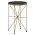Eliska Round Accent Table with Marble Top Green and Antique Gold 936061