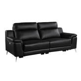 (2)Power Reclining Sofa 9360BLK-3PW*