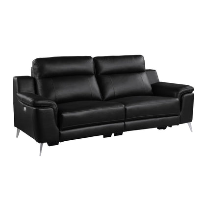 (2)Power Reclining Sofa 9360BLK-3PW*