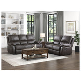 2pc Set: Sofa, Love 9368BRW*2