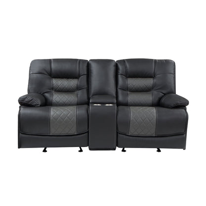 2pc Set: Sofa, Love 9388GRY*2