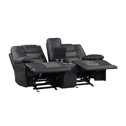 2pc Set: Sofa, Love 9388GRY*2