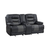 2pc Set: Sofa, Love 9388GRY*2