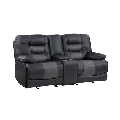 2pc Set: Sofa, Love 9388GRY*2