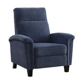 PUSH BACK RECL. CHR, BLUE CHENILLE 9400CNBU-1
