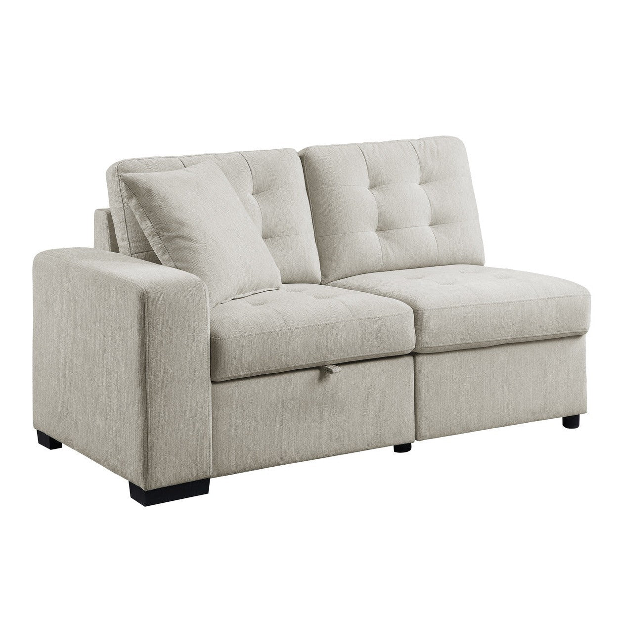 (4)4-Piece Sectional with Pull-out Ottoman 9401BEG*42LRU