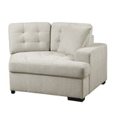 (2)2-Piece Sectional with Pull-out Ottoman 9401BEG*22LRU