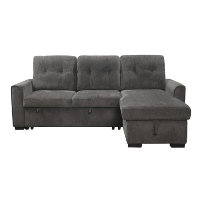 (2)2-Piece Reversible Sectional with Storage 9402DGY*SC