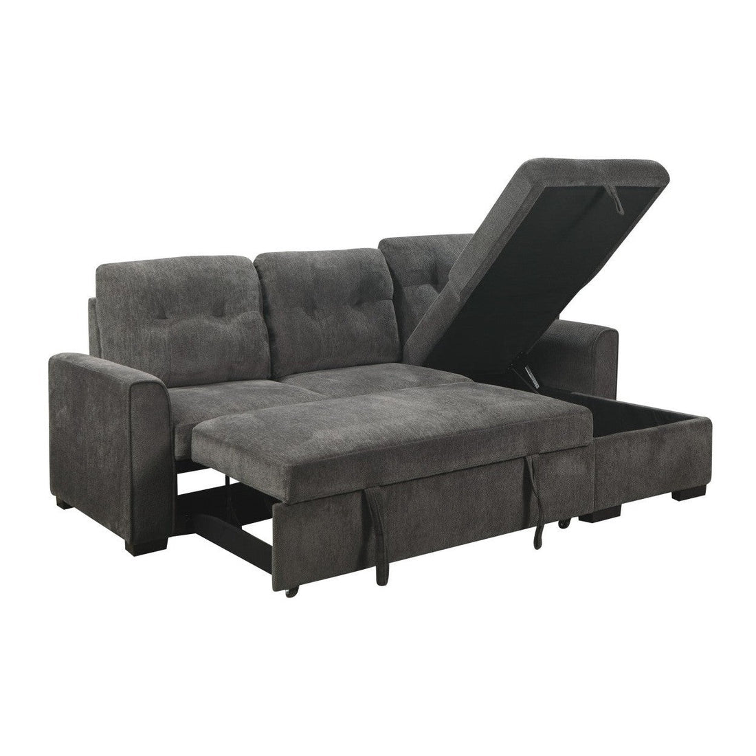 (2)2-Piece Reversible Sectional with Storage 9402DGY*SC