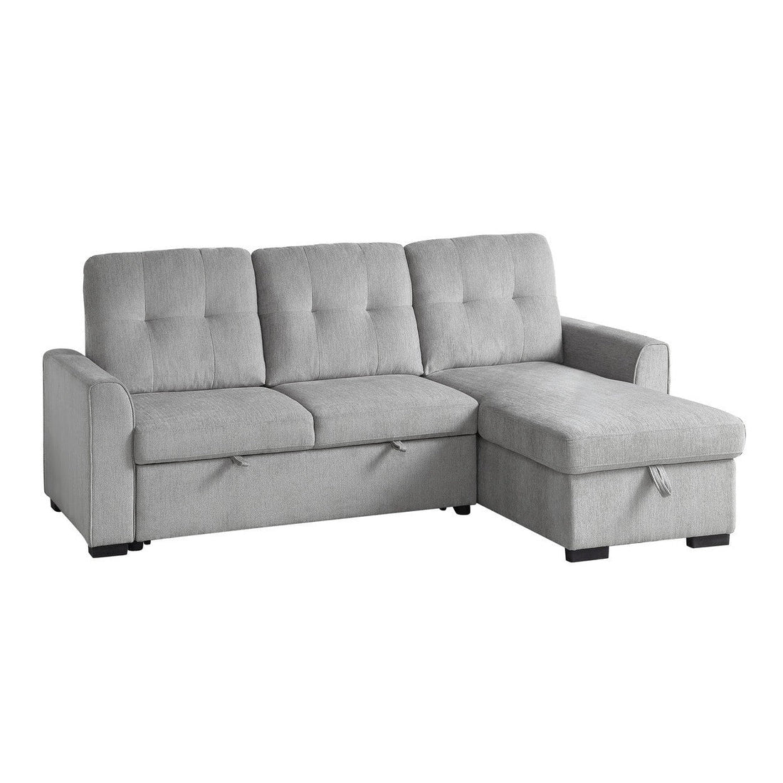 (2)2-Piece Reversible Sectional with Storage 9402GRY*SC