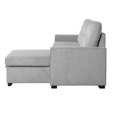 (2)2-Piece Reversible Sectional with Storage 9402GRY*SC