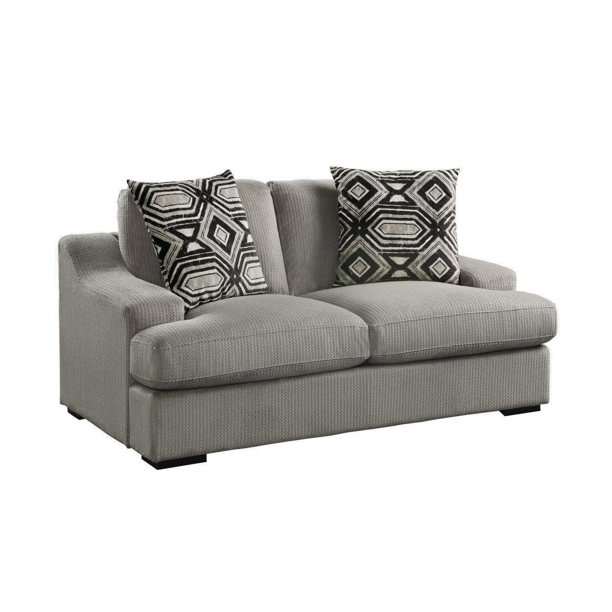 Love Seat with 2 Pillows 9404GY-2